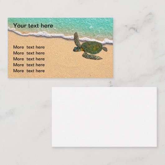 Beach Natuur Coastal Theme Realtor Visitekaartje (Voorkant / Achterkant)