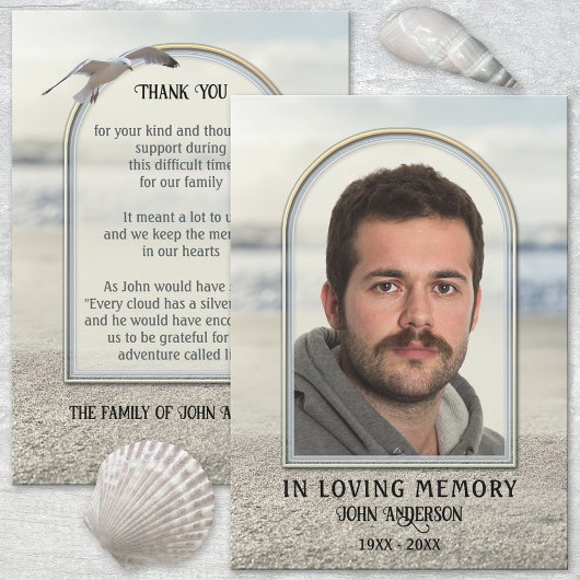 Beach Natuur Foto Sympathie Hartelijk dank Bedankkaart