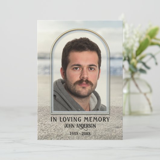 Beach Natuur Foto Sympathie Hartelijk dank Bedankkaart (Staand voorkant)