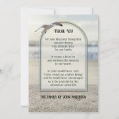 Beach Natuur Foto Sympathie Hartelijk dank Bedankkaart (Achterkant)