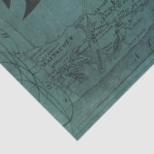 Beach Nautical Ocean Lobster Crab East Hampton Map Tissuepapier (Detail)