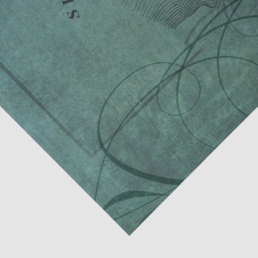 Beach Nautical Ocean Zee Fish East Hampton Map Tissuepapier (Detail)