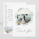 Beach Nautical Theme Weddenfoto Hartelijk dank Bedankkaart (Voorkant / Achterkant)