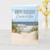 Beach Neef-in-Law Birthday Card Kaart (Gele Bloem)