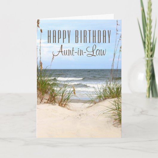 Beach Neef-in-Law Birthday Card Kaart (Voorkant)