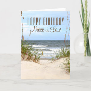 Beach Niece-in-Law Birthday Card Kaart