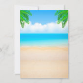 Beach nodigt de zomervakantie uit kaart (Achterkant)