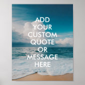Beach Ocean Aangepaste offerte Poster (Voorkant)
