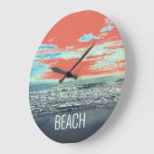 Beach Ocean Artistic Typography Blue Sunset Sinaas Grote Klok (Hoek)