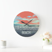 Beach Ocean Artistic Typography Blue Sunset Sinaas Grote Klok (Huis)