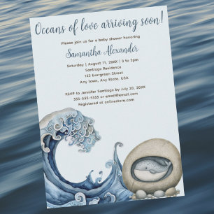 Beach Ocean baby shower Kaart