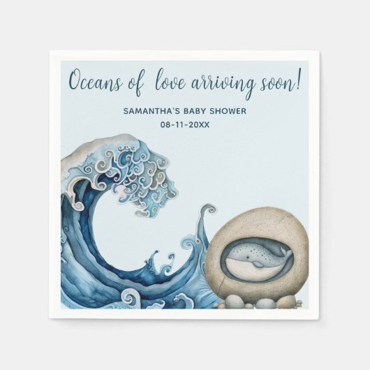 Beach Ocean baby shower Servet (Voorkant)