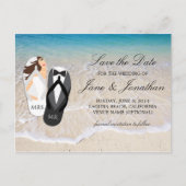 Beach Ocean beroemd gemaakt door Mr. and Mrs. Trou Aankondigingskaart (Voorkant)