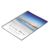 Beach Ocean Blue Memorial of Funeral Guest Book Notitieboek (Linkerzijde)