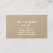 Beach Ocean Blue Modern Photography Visitekaartje (Achterkant)