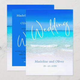 Beach Ocean Blue Sand Modern Destination Kaart