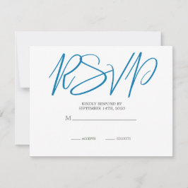 Beach Ocean Blue Sand Modern Destination RSVP Kaartje