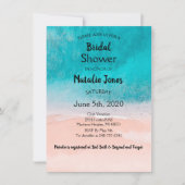 Beach Ocean Blue Seaside Weddenschap Shower Kaart (Voorkant)