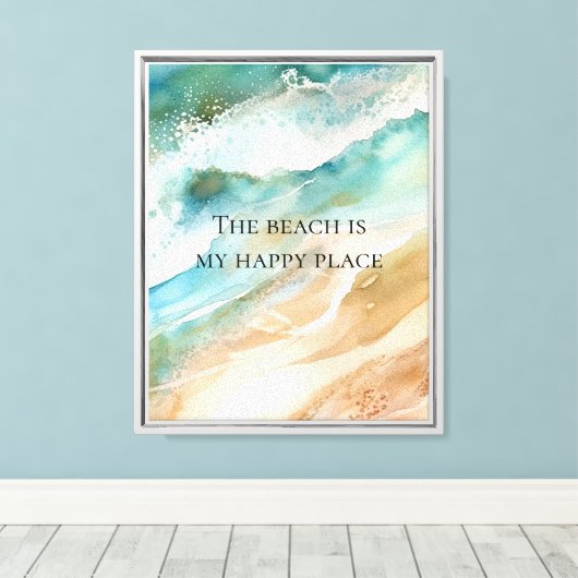 Beach Ocean Canvas Afdruk (Insitu (Houten vloer))