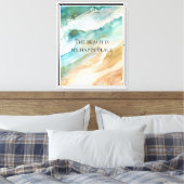 Beach Ocean Canvas Afdruk (Insitu (Slaapkamer))