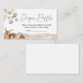 Beach Ocean Corals Baby shower Luier Raffle Informatiekaartje (Voorkant / Achterkant)