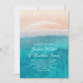 Beach Ocean Destination Nautical Seaside Wedding Kaart (Voorkant)