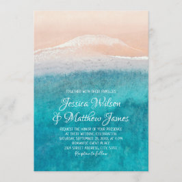 Beach Ocean Destination Nautical Seaside Wedding Kaart