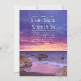 Beach Ocean Destination Sunset Nautical Wedding Kaart