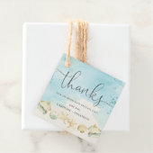 Beach Ocean Destination Wedding Bedankt Bedankjes Labels (In situ)