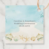 Beach Ocean Destination Wedding Bedankt Bedankjes Labels (Achterkant)