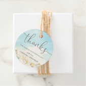 Beach Ocean Destination Wedding Bedankt Bedankjes Labels (In situ)