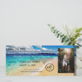 Beach - Ocean Destination with Photo & Plane Kaart (Staand voorkant)