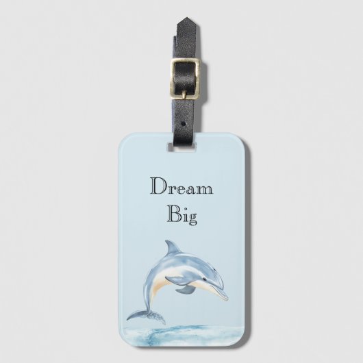 Beach Ocean Dolphin Bagagelabel (Voorkant (verticaal))