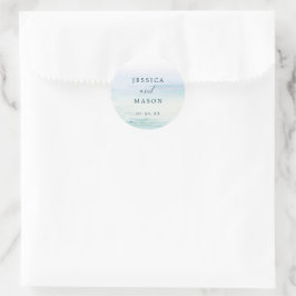 Beach Ocean Favor Stickers Envelope Seals
