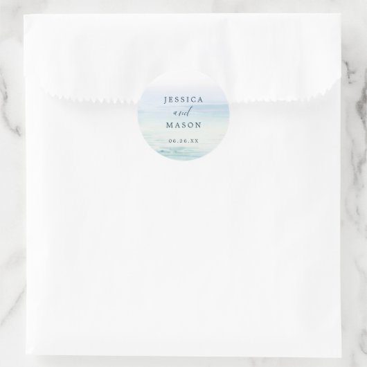 Beach Ocean Favor Stickers Envelope Seals (Tas)