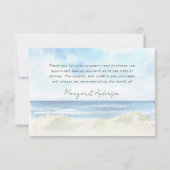 Beach Ocean Foto Begrafenissympathie Dank u Bedankkaart