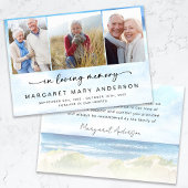 Beach Ocean Foto Begrafenissympathie Dank u Kaart