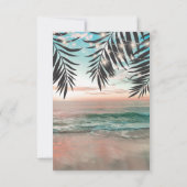 Beach Ocean Funeral Bedankkaart (Achterkant)