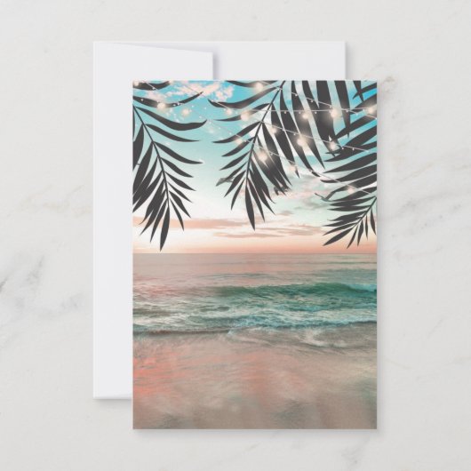 Beach Ocean Funeral Bedankkaart (Achterkant)