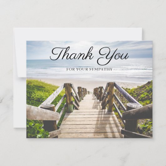 Beach Ocean Funeral Dank je wel Bedankkaart (Voorkant)