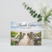 Beach Ocean Funeral Dank je wel Bedankkaart (Staand voorkant)