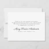 Beach Ocean Funeral Dank je wel Bedankkaart (Achterkant)