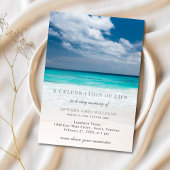 Beach Ocean Funeral Sympathy Celebration of Life Kaart