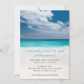 Beach Ocean Funeral Sympathy Celebration of Life Kaart (Voorkant)