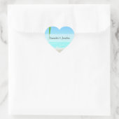 Beach/Ocean Heart Shaped Stickers (Tas)