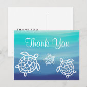 Beach Ocean Honu Schildpadden Dank u Briefkaart (Voorkant / Achterkant)