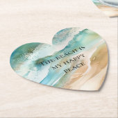 Beach Ocean Kartonnen Onderzetters (Gekanteld)