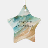 Beach Ocean Keramisch Ornament (Rechts)