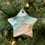 Beach Ocean Keramisch Ornament<br><div class="desc">Strand oceaan aqua zand</div>