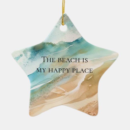 Beach Ocean Keramisch Ornament (Voorkant)